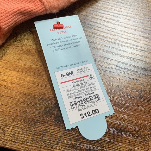 PLUSH BABY LONG SLEEVE SWEATER(6-9m)!! - Picture 7 of 7